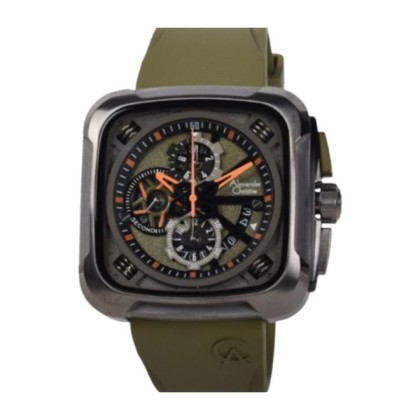 Alexandre Christie ALCW6577MCRIGBAGN Chronograph Green Rubber Strap Men Watch